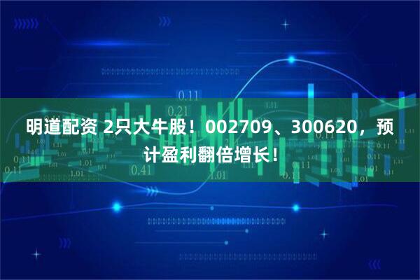 明道配资 2只大牛股！002709、300620，预计盈利翻倍增长！